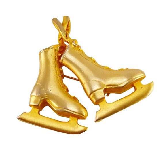 Maeve Carr New York Ice Skates Pin and Pendant 2" - Picture 1 of 9